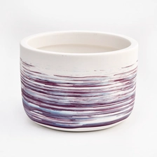 China Popular Paint Color Empty Ceramic Candle Jar Wholesale manufacturer