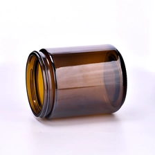China Popular Amber Glass Candle Container Wholesale manufacturer
