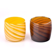 China 400ml Glass Candle Holder Hand Made Candle Glass For Home Decoration manufacturer