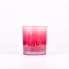 China Ombre Red Glass Candle Holders Popular 300ml Candle Glasses manufacturer