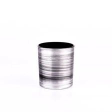 China Silver Brush Decorative Glass Candle Vessels manufacturer