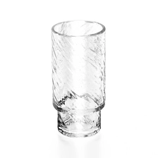 China Popular Glass Candle Jar with Step for Home Deco manufacturer