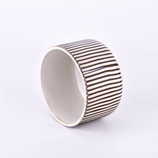 China 400 ml empty ceramic candle jars for candle making wholesale manufacturer