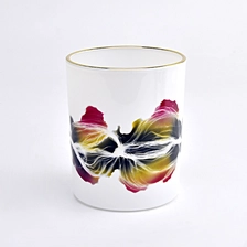China Custom Logo Color Unique Glass Candle Vessel For Candle Making manufacturer