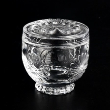 China Votive 155ml Glass Candle Holder with Lids manufacturer