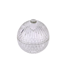 China clear round shape glass candle jar wholesale manufacturer