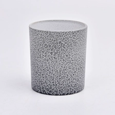 China Black Crack Glass Candle Holders manufacturer
