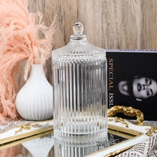 China 870ml 25oz Glass Vessel For Candle Making Glass Candle Jar With Lids manufacturer