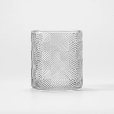 China Customized Design Candle Glass Jar Luxury GEO Glass Candle manufacturer
