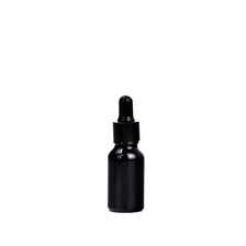 China 15ml glass dropper bottle with glossy black wholesale manufacturer