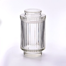 China Large Glass Storage Jar With Lid For Food Glass Jar For Candle Making manufacturer