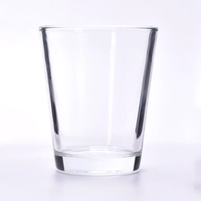 China Custom 500ml Glass Candle Vessels V Shaped Glass Candle Jars Wholesale manufacturer