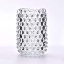 China Spots Glass Candle Holders Dots Glass Candle Jar manufacturer