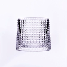 China Luxury Heavy Whiskey Glass Empty Glass Jar For Candle Making manufacturer