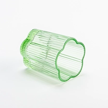 China Empty Flower Shaped Glass for Candle Making with Valentine's Gift manufacturer