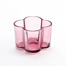 China Flower Shaped Transparent Glass for Candle Making manufacturer