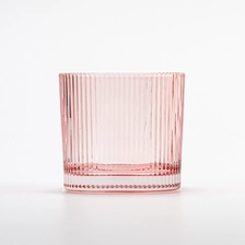China Wholesale Pink Stripe Glass for Candle Making manufacturer