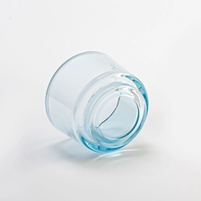 China luxury empty glass candle container with steps manufacturer