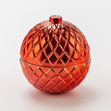 China Round Shape Glass Candle Vessels With Lids with Home Decor manufacturer