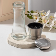 China hot sales empty pepper mills glass bottle with grinding cap manufacturer