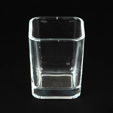 China Square Glass Candle Jars 8oz Square Glass Candle Holders manufacturer