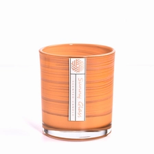 China Unique stripe design Glass Candle Vessel wholesale manufacturer