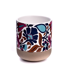 China Ceramic Candle Vessels Wholesale Custom Pattern Ceramic Jars For Candle Making manufacturer