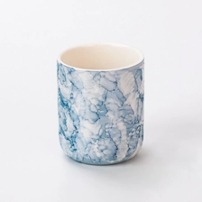 China Custom Marble Colors Ceramic Candle Vessels Beautiful Ceramic Candle Jars Wholesale manufacturer