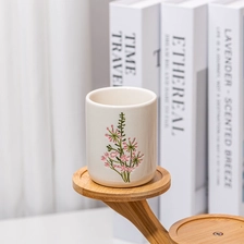 China Wholesale Ceramic Candle Jar Empty Clay Container Vessel Home Decor manufacturer