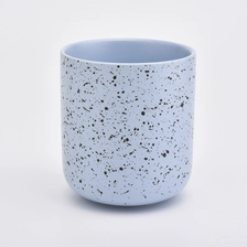 China Cylinder Shaped Blue Ceramic Candle Jars Wholesale manufacturer