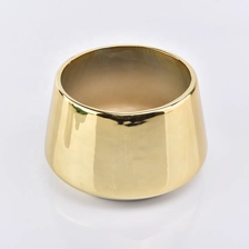 China Gold Ceramic Candle Vessels manufacturer