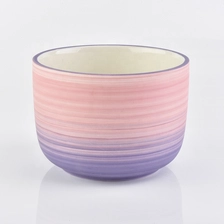 China Classical iridescent frosted ceramic candle bowl container manufacturer