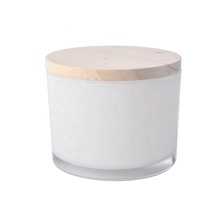 China Popular 12oz white glass candle jar with lids manufacturer
