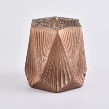China Unique Design Tree Pattern Glass Candle Holders manufacturer