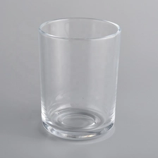 China Customized colors on clear glass candle jars manufacturer