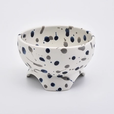 China 240ml Custom Bowl Shaped Candle Holder Ceramic With White Color manufacturer