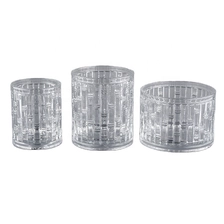 China Luxury Crystal Embossed Glass Candle Jars For Christmas wholesale manufacturer