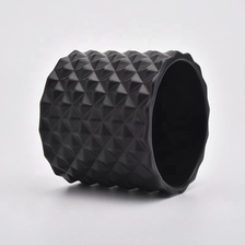 China Geo cut black Glass Candle Holders customized in bulk manufacturer