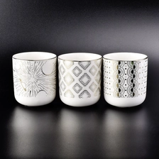 China Wholesales elegant scented ceramic candle tumbler jars in bulk manufacturer
