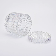 China 480ml Luxury Christmas Ion Plating  Glass Candle Jar With Lids wholesale manufacturer