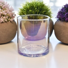 China Transparent cylinder table Glass Candle holder wholesales manufacturer