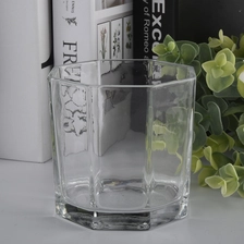 China Eight Sides Polygonal Glass Candle Jars Wholesale manufacturer