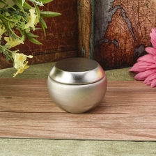 China Silver Metal Aluminum round Candle tin jar 100ml with cover manufacturer