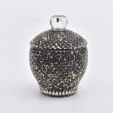 China Customized Glass Candle holder with lid wedding decoration manufacturer
