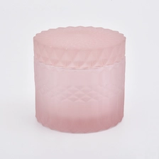 China 6oz GEO Cut Glass Candle Jar With Lids Wholesale manufacturer