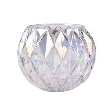 China Round clear Glass Candle jar in bulk manufacturer