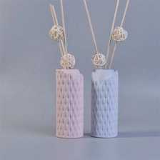China wholesale ceramic matte white reed aroma diffuser empty bottles manufacturer