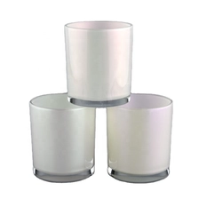 China 8OZ 10OZ Inside White and Ion Plating Glass Candle Jar wholesale manufacturer