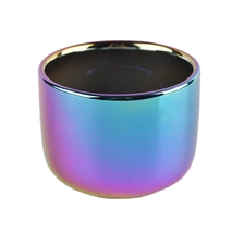 China OEM ODM luxury iridescent glass candle holders home decoration manufacturer