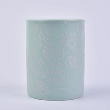 China Custom logo matte ceramic candle jar manufacturer